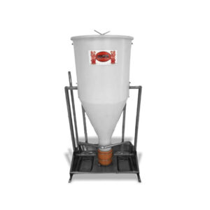 Comedouro inox com duas bocas vertical