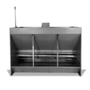 Comedouro inox com três bocas